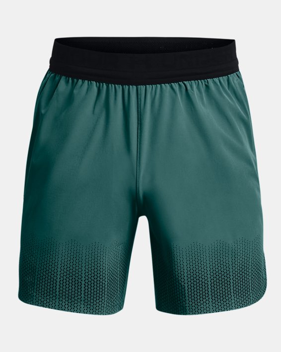 Men's UA ArmourPrint Peak Woven Shorts, Green, pdpMainDesktop image number 5
